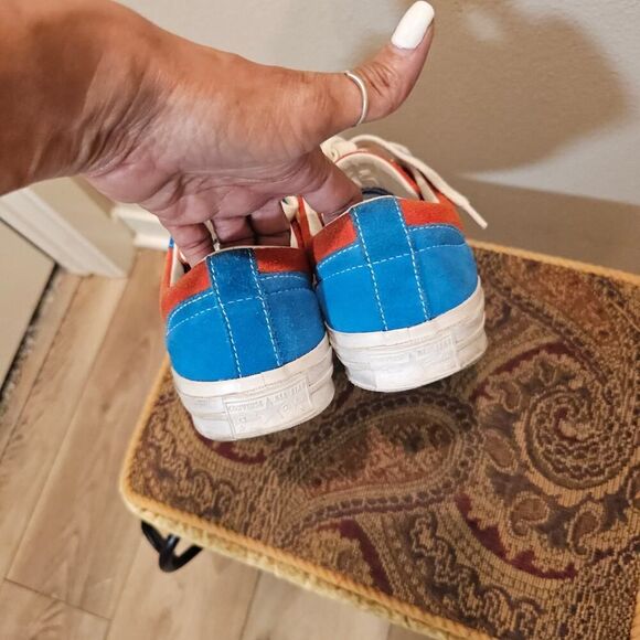 Converse Golf Le Fleur One Star W8.5 / M10.5 Red Blue Suede Sneakers - Picture 5 of 8